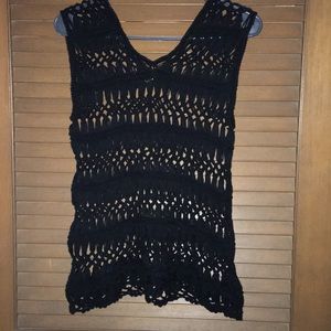 Black Net top.
